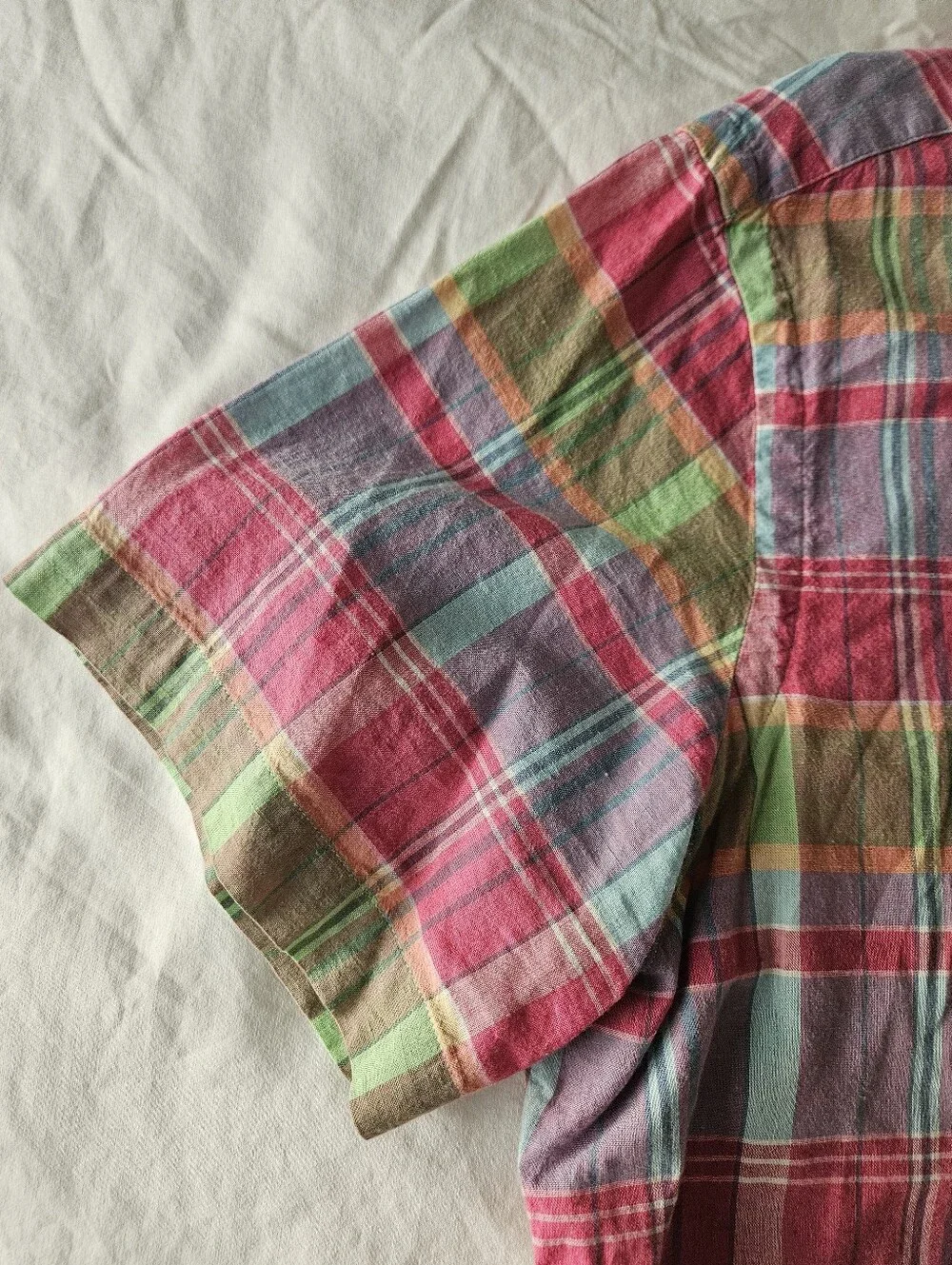 POLO RALPH LAUREN Authentic Indian Madras Plaid Short Sleeve Shirt | SZ  M